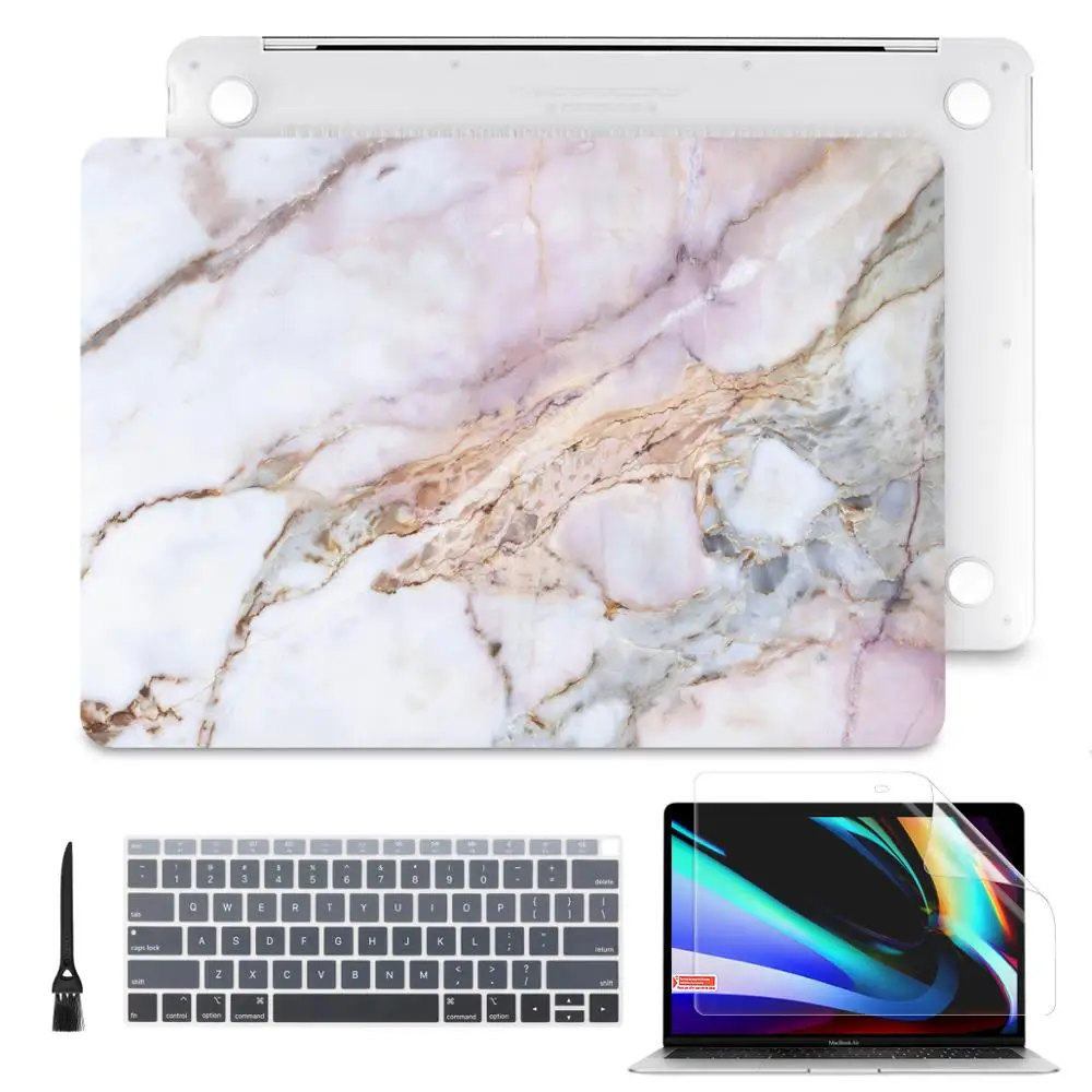 Чехол мраморный 4 в 1 для нового MacBook Pro Air жесткий чехол с сенсорной панелью 13 15 16