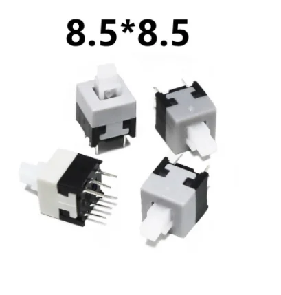 10pcs/lot 5.8*5.8 7*7 8*8 8.5*8.5MM Button switch Push Tactile Switch Self lock /Off button Latching no | Электронные компоненты