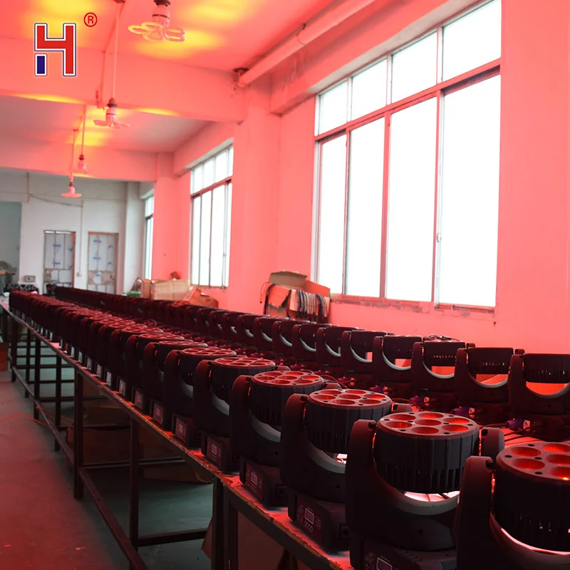 Светодиодный сценический прожектор Rgbw движущийся луч 7X12W Lyre Wash Led с Dmx управлением