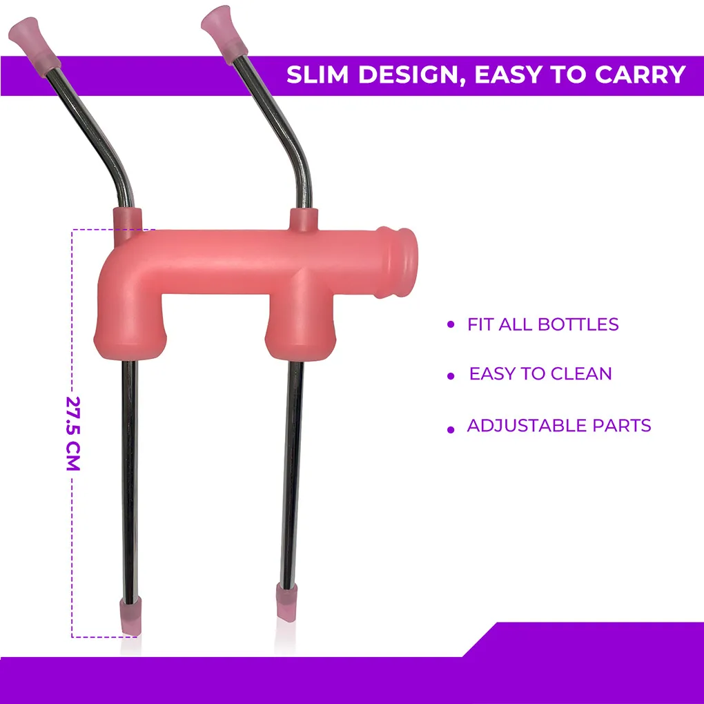 

Beer Snorkel Straw Beer Bong Funnel Slammer Double Snorkel Drinking Snorkel Beer Bar Tools Bottle Straw Party Dispenser