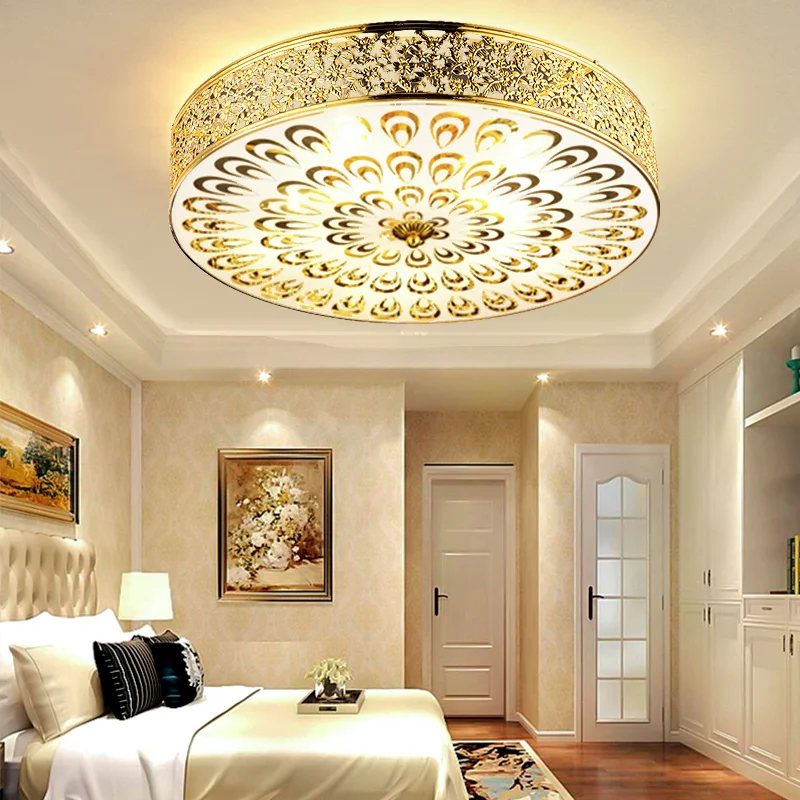 

Atmospheric circular bedroom ceiling lamp living room lamp modern minimalist dining room lamp led household lamp aisle lamps