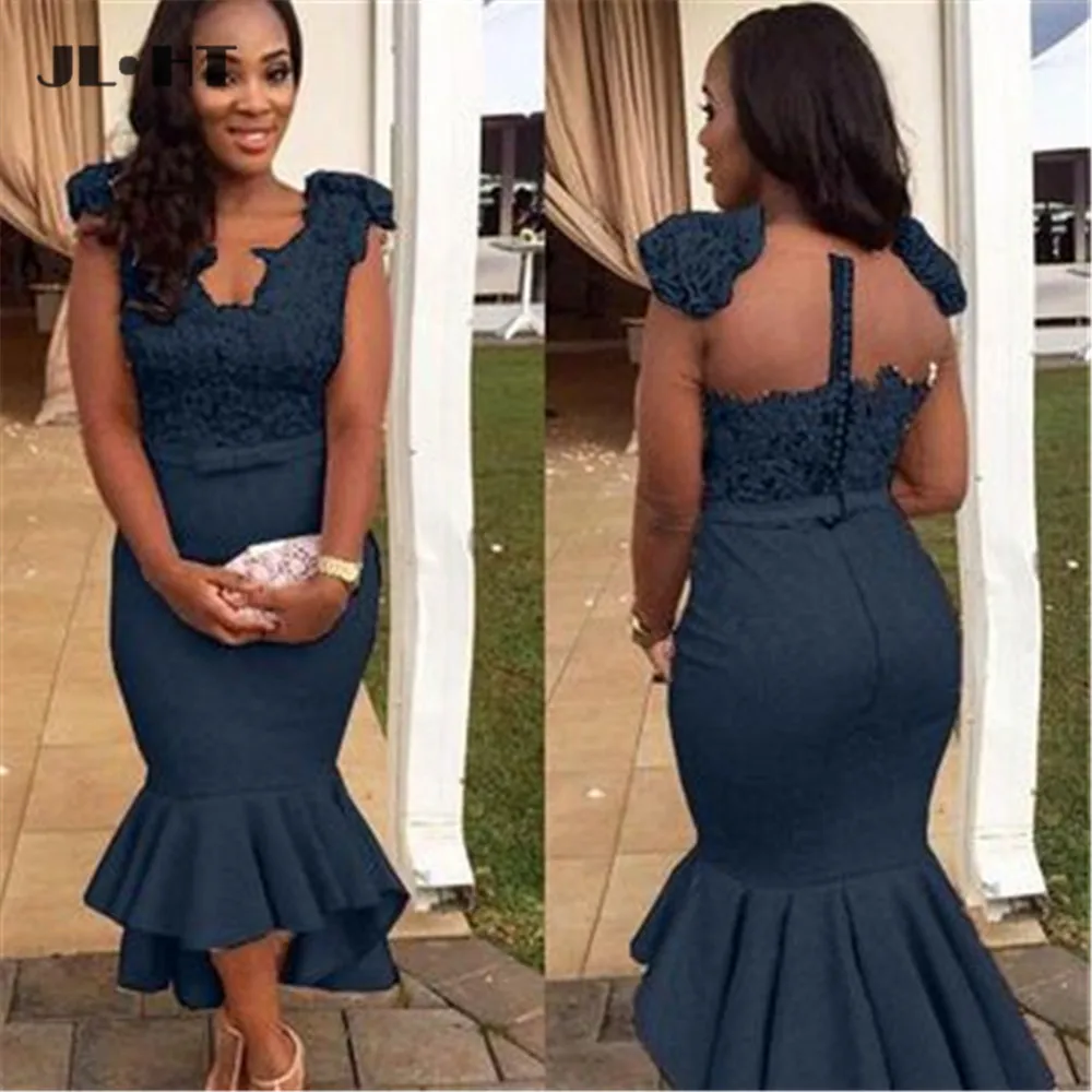 Женское платье с юбкой-годе V-образным вырезом и пуговицами | Свадьбы торжества