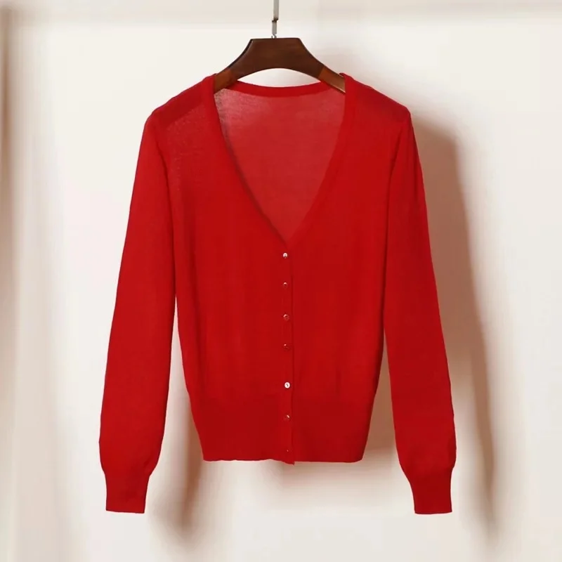 Женский трикотажный свитер с V образным вырезом и длинным рукавом|women sweater
