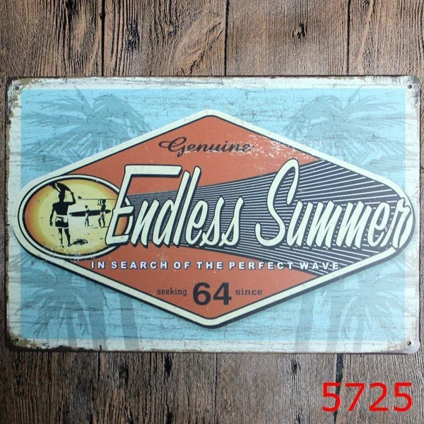

Metal Tin Sign Endless Summer Bar Pub Vintage Retro Poster Cafe ART