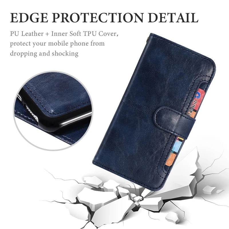 Forubest Retro PU Leather Flip Wallet Cover Case For iPhone 11 Pro MAX 8 7 Plus X XS XR Phone | Мобильные телефоны и