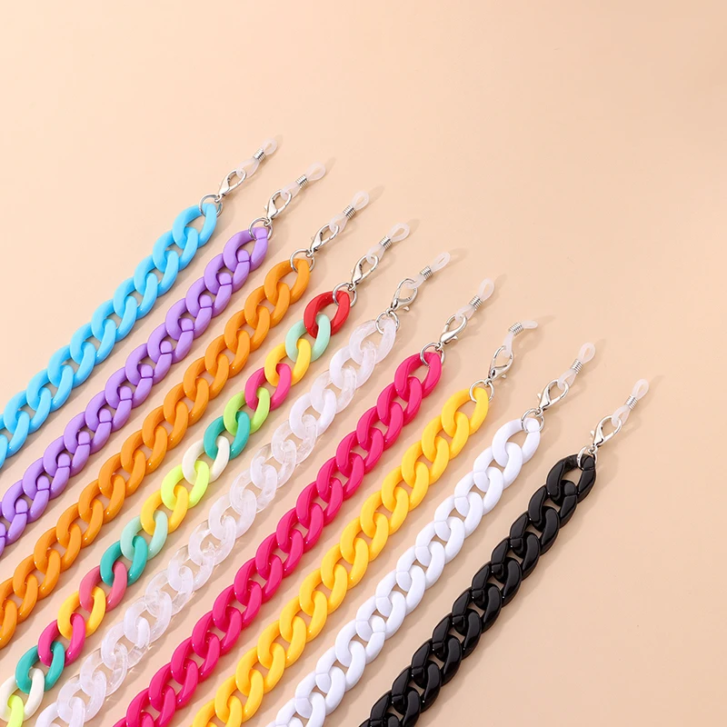 

Acrylic Sunglasses Chain Women Reading Glasses Hanging Lanyard Glasses Chain Eyeglasses Strap Neck Chain Holder For Face Mask