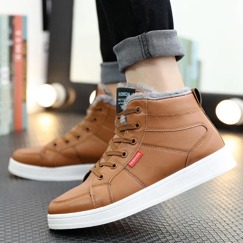 

Winter Boots Men Boots Outdoor Working Boots Men Warm Wither Shoes Non-Slip Sneakers Keep Warm Boots 2019 Fashion shoes