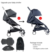 3pcsset stroller cover and cushion oxfords back zipper pocket baby stroller accessories for babyzen yoyo yoya babytime stroller