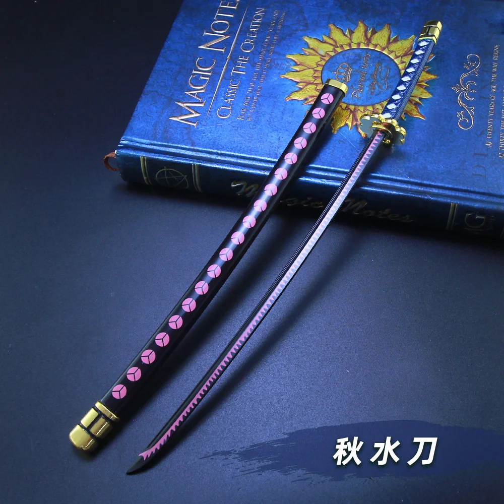 

25CM Metal Weapon Model Roronoa Zoro Japanese Anime Weapon Model Alloy Swords with Scabbard Katana Gift Toys for Children