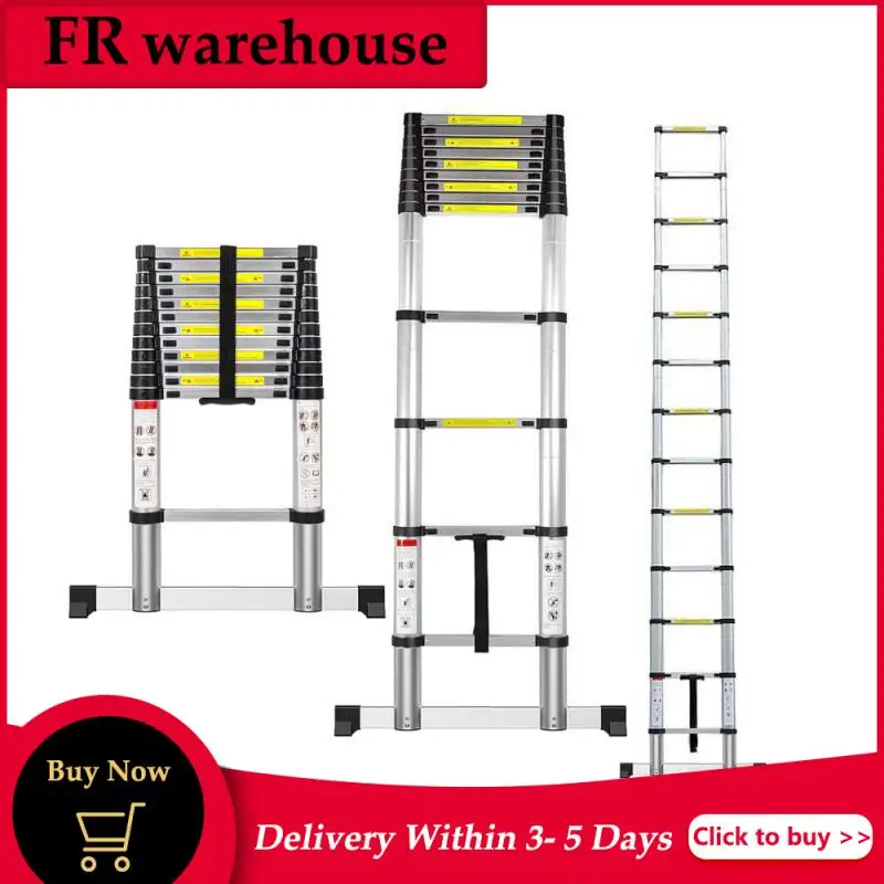 

3.8m Ladder Alloy Aluminium Folding Retractable Multifunctional Telescopic Extension Ladder Home Construction Tool HWC