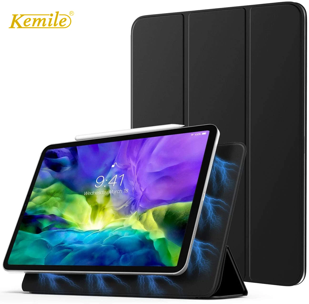 

Чехол для iPad Pro 11 дюймов 2020, чехол с сильной магнитной подставкой, чехол с функцией автоматического сна/пробуждения, подходит для iPad Pro 11 12,9, ч...