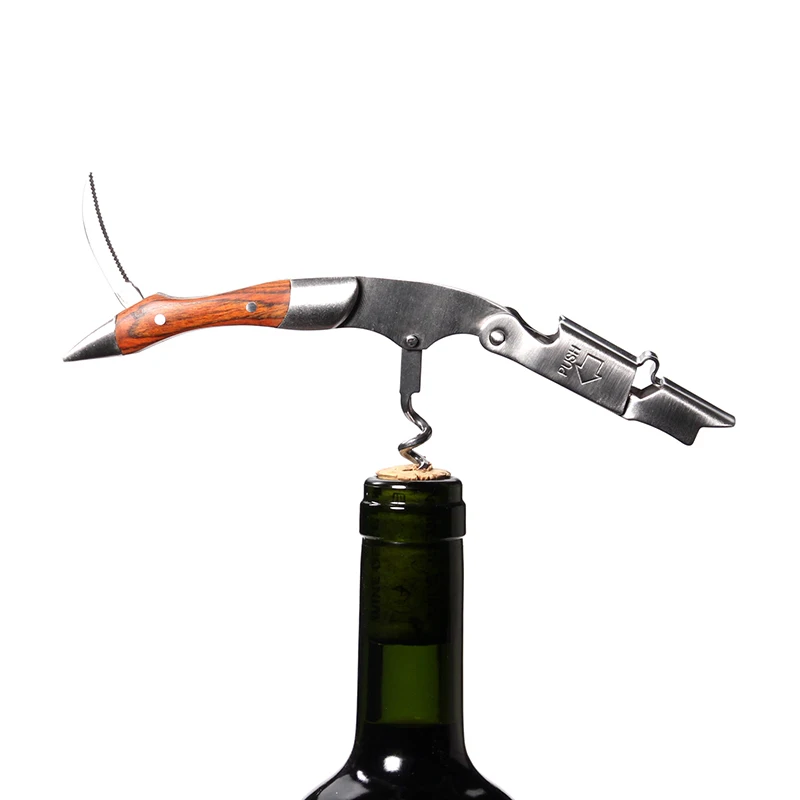 

Wine Opener, Professional Waiters Corkscrew, Bottle Opener and Foil Cutter Gift for Wine Lovers