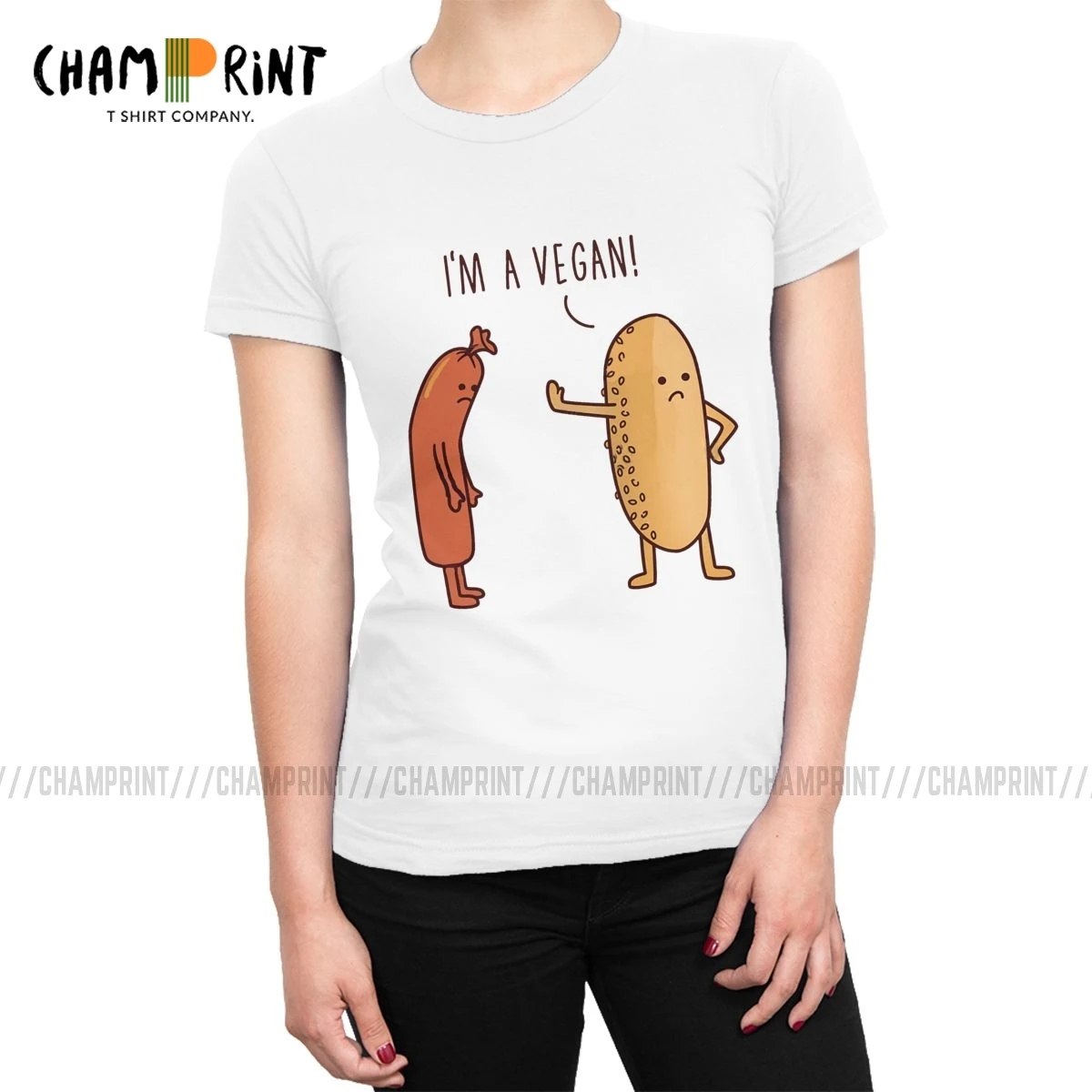 

Женские вегетарианские футболки I'm A Vegan, 90s, модные футболки с короткими рукавами и круглым вырезом, женская одежда с принтом