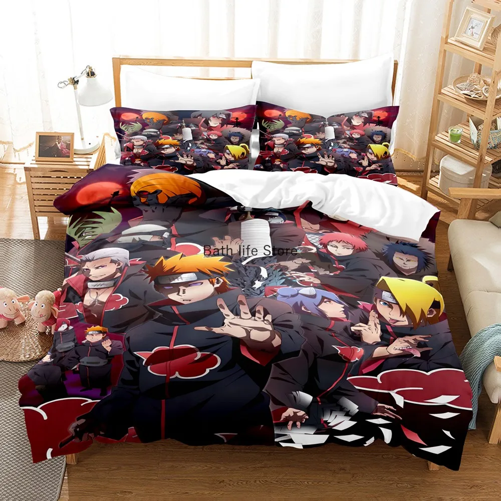 Ниндзя удзумаки Учиха нарупальцы пододеяльник мультяшный Комплект постельного