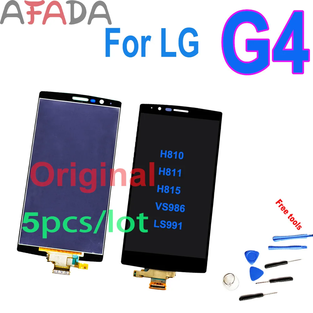 

100% протестированный Оригинальный дисплей 5,5 дюйма для LG G4 H810 H811 H815 VS986 LS991, ЖК-дисплей для замены, 5 шт.