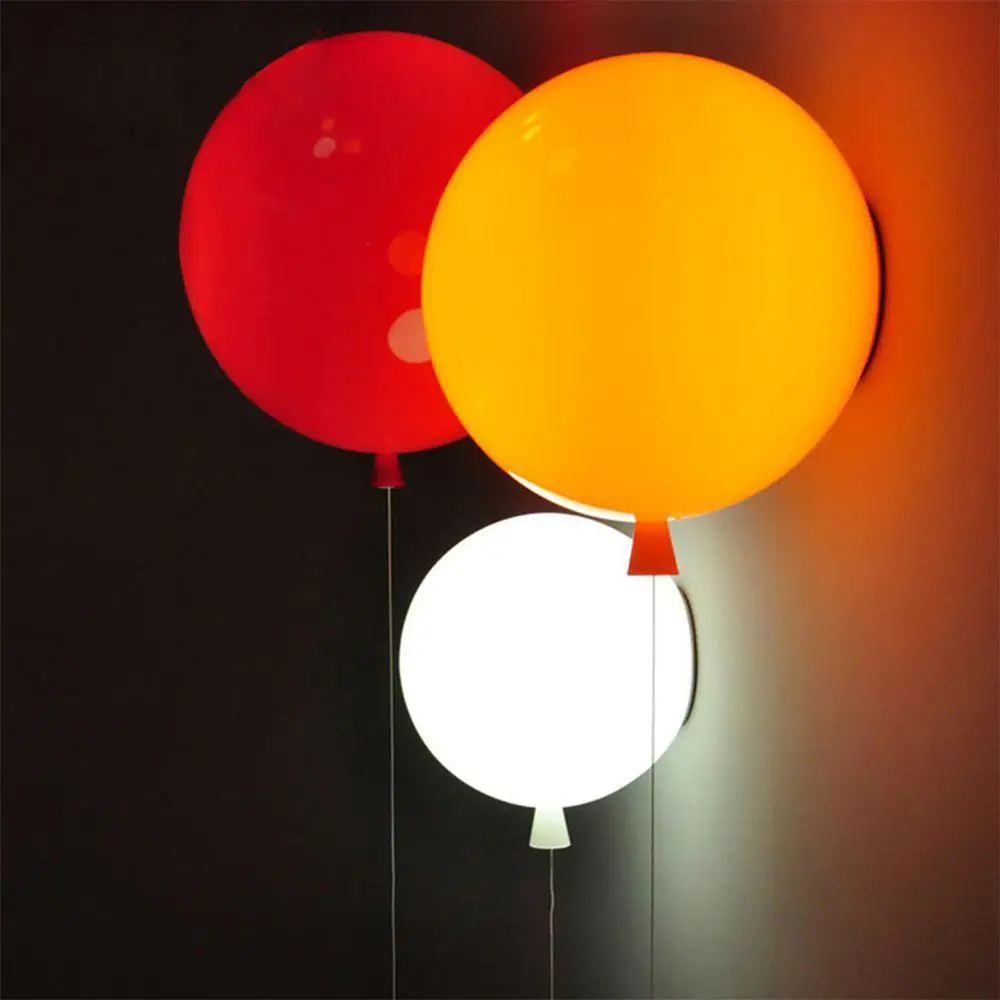 

Modern Colorful Balloon Wall Lamps 20cm Pull Switch balcony Bedroom Bedside Corridor child Room wall sconce Wall Light