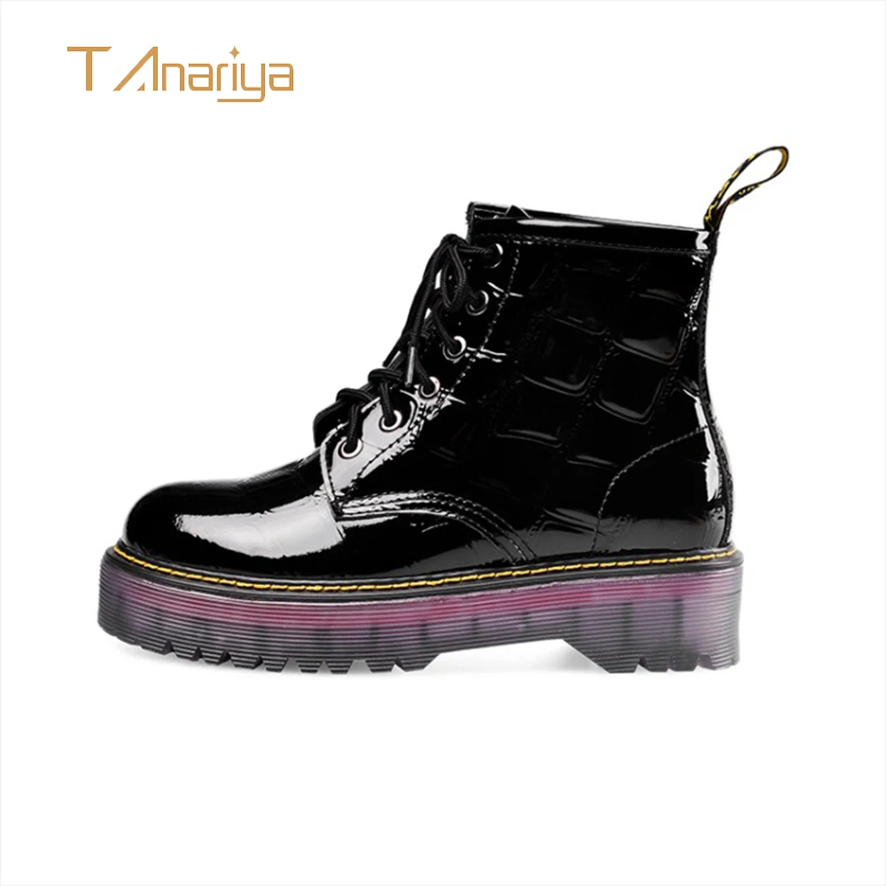Tanariya/Новое поступление Женская обувь Женские ботинки Сезон осень-зима 2020 кожаные