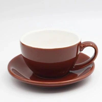 Brown 150 мл 220 мл 250 мл 300 мл высококачественные керамические кофейные чашки набор кофейных чайных чашек простой европейский стиль капучино Цветочные чашки латте кружка - Цвет: Brown