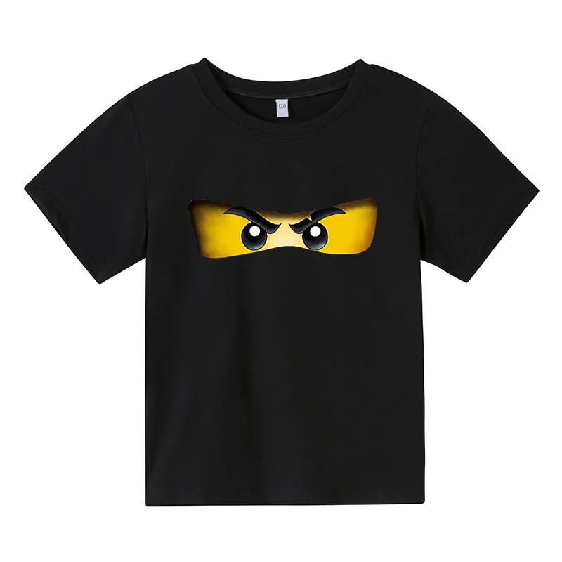 Новинка лета 2021 Детская футболка с принтом Legoes в стиле ниндзя модная мультяшным