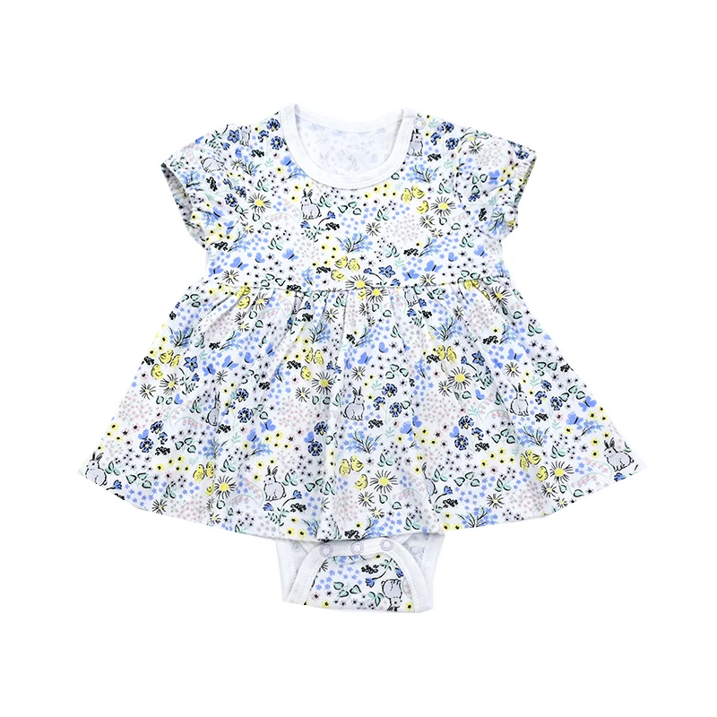 

Newborn Baby Girl Clothes Summer Short Sleeve Cotton Novelty Floral O-neck Twins Bodysuits Infantil Clothing Onesie Babies 18+