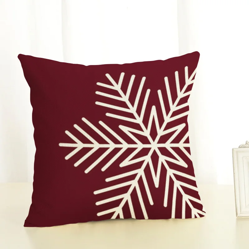 Веселая Рождественская Снежинка напечатанная наволочка вечерние диванные