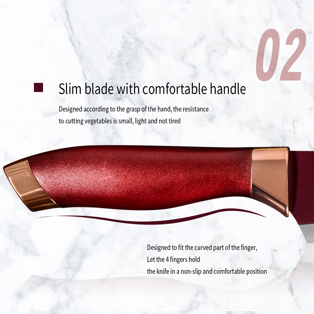 Набор ножей из нержавеющей стали с защитой от царапин | Дом и сад