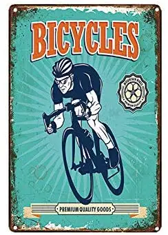 

New Vintage Metal Tin Sign Bicycles Retro Garage Yard Home Cafe Bar Club Hotel Wall Decoration Stickers Signs 12X8 Inch