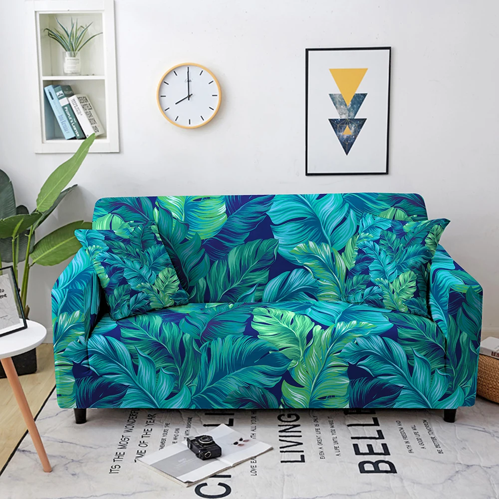 Tropical Floral Sofa Cover Suitable for Four Seasons Elastic Couch Living Room Loveseat Furniture Protector | Дом и сад