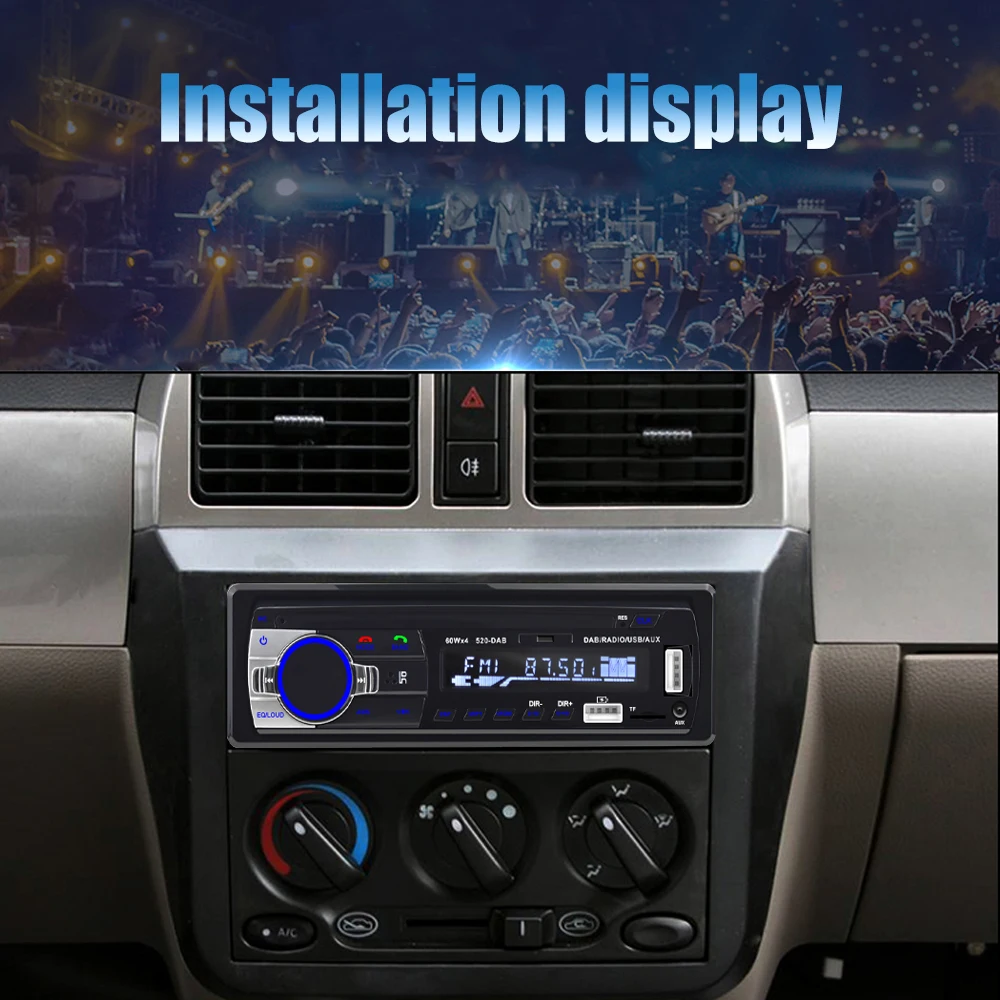 Hikity Авто 12V JSD 520 автомобиль радио Bluetooth 1 Din аудио MP3 стерео проигрыватель AUX IN