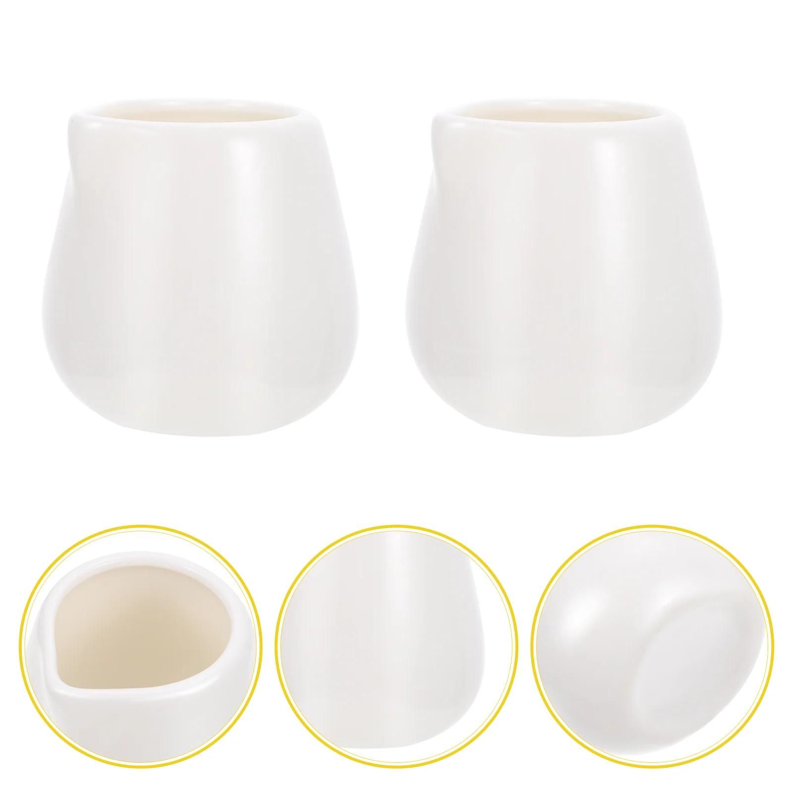 

4 Pcs Coffee Cups Cups Creative Beverage Cups without Handle (M, White)