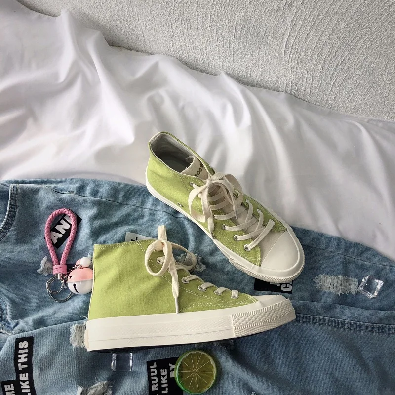 Женские Дышащие парусиновые туфли CUZULLAA модные кроссовки горчичного и зеленого