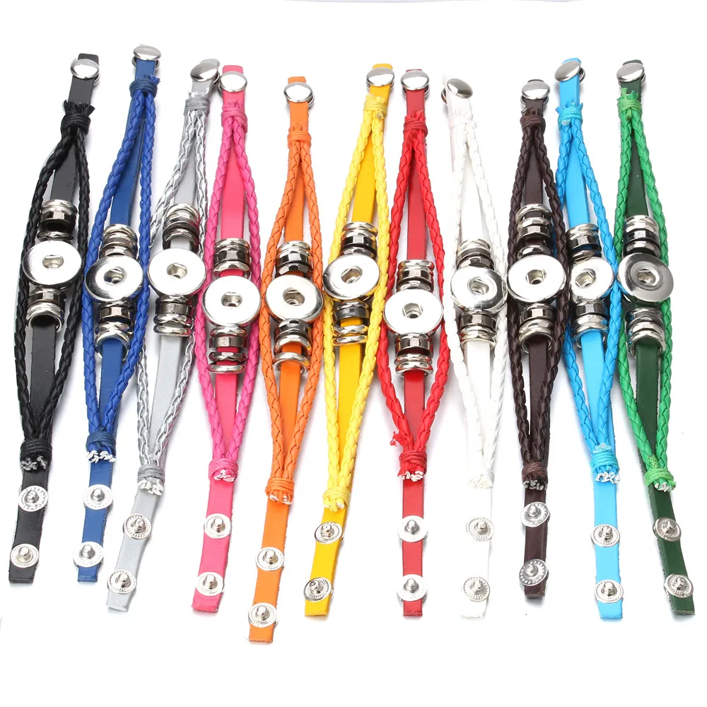 Горячая Распродажа кожаный браслет с застежкой в стиле ретро плетеные кожаные