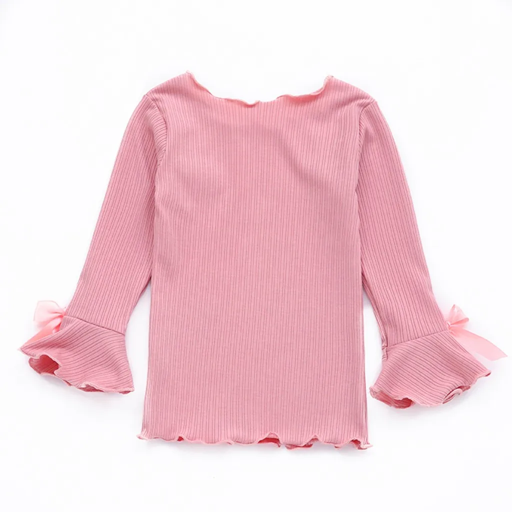 Коллекция 2019 года осенне-зимняя детская Однотонная рубашка для девочек с цветной