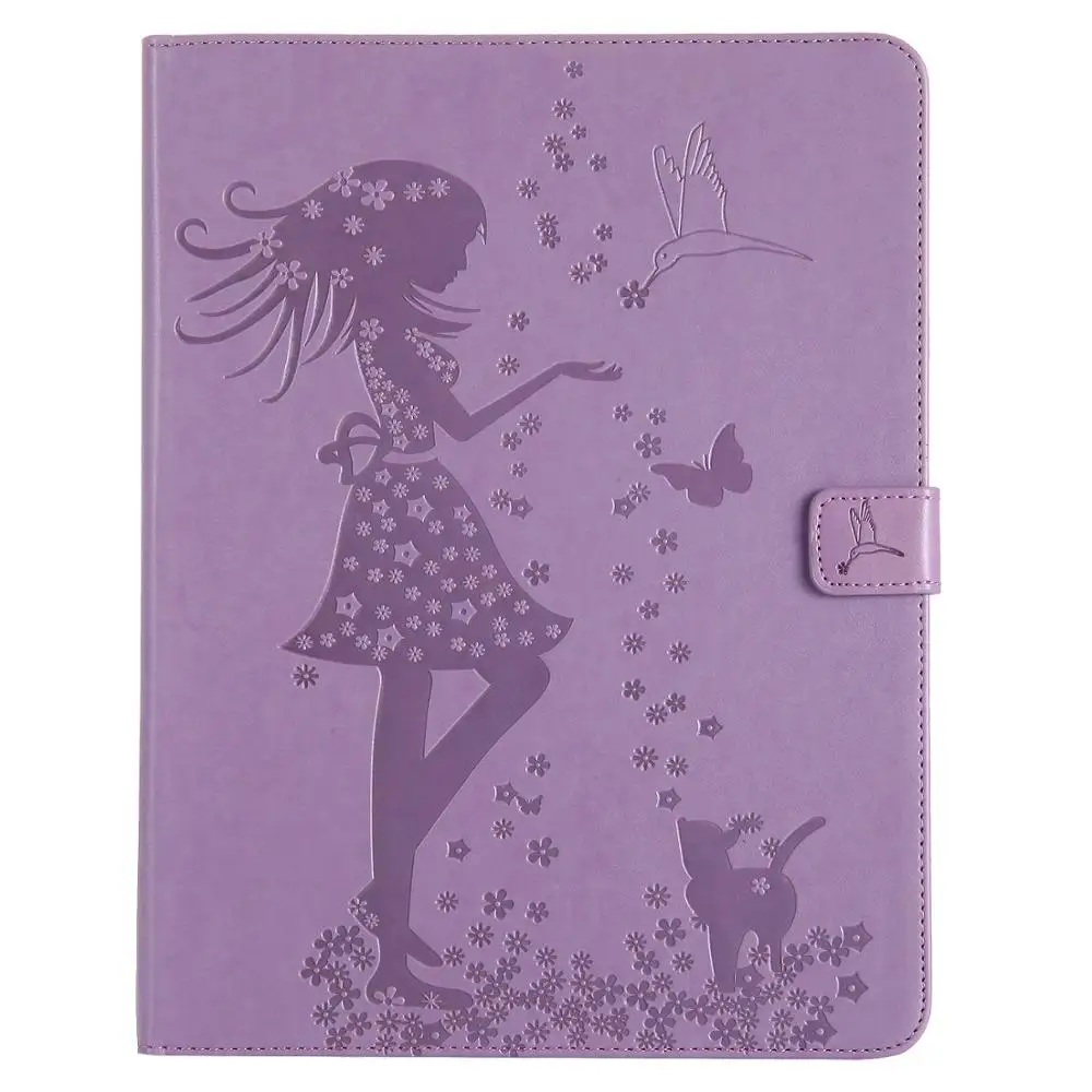 Girls and Cats pattern PU Leather Tablet Case For Apple Ipad 2 3 4 9.7 inch Wallet Flip Stand Cover 234 9.7&quot Funda+pen | Компьютеры и