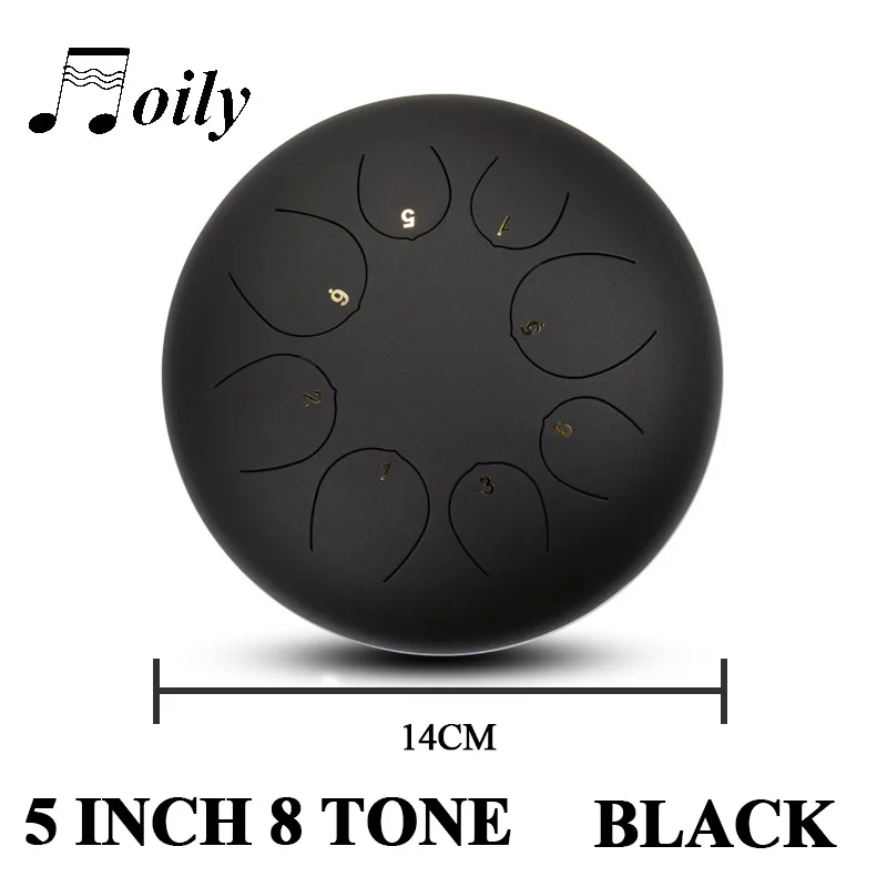 High Quality 5.5 Inch Tongue Drum 8-Tone Steel Drums C Key Hand Pan with Stick Carry Bag Percussion Instrument | Спорт и развлечения