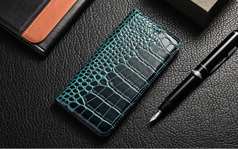 Крокодил из натуральной кожи чехол для телефона для Samsung Galaxy J2 J3 J4 J5 J6 J7 J8 Core Plus премьер-профессионал Флип Стенд кожаный чехол