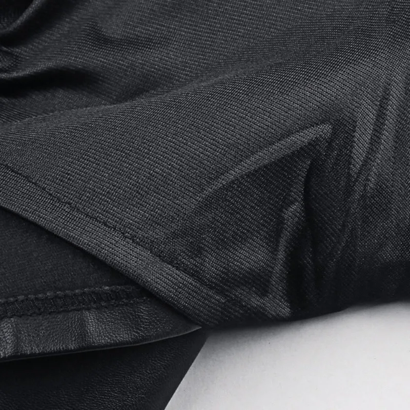 

2021 Autumn Winter PU Leather Skirt Female High Waist Belt Bow Short Mini Skirts Black Asymmetrical A-Line Faux Leather Skirts