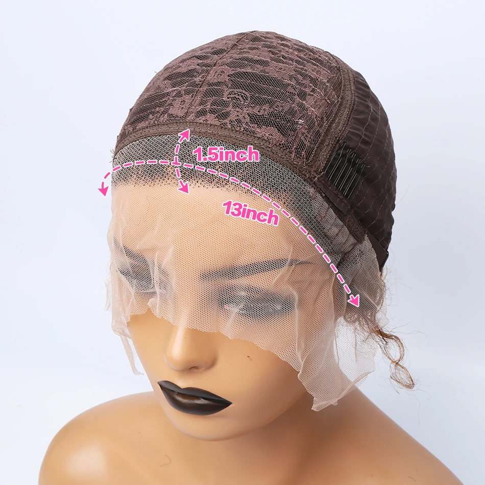 Парик Pixie Cut короткие 250% вьющиеся человеческие волосы парики Remy дешевые парик 13X1
