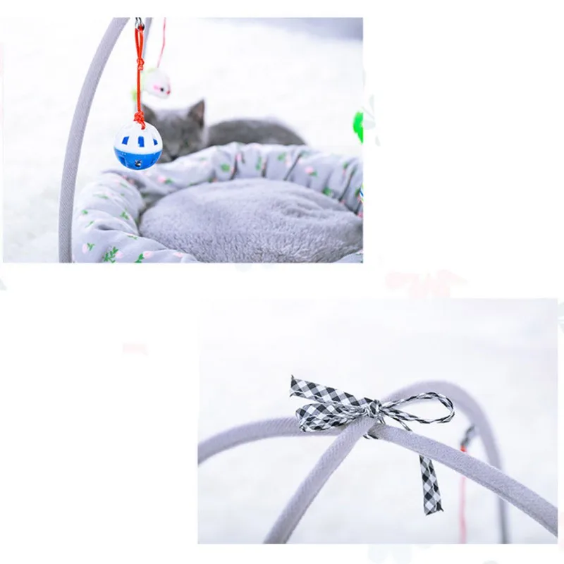 Игровая палатка для кошек гамаки кровать сна складной коврик с мячиками котят