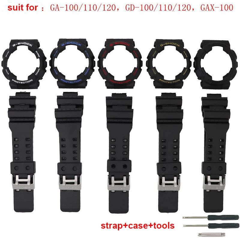 

Ремешок для часов Casio G-shock, набор ремешков для часов GA-100/110/120 GD-100/110/120, аксессуары для часов, силиконовый ремешок для часов
