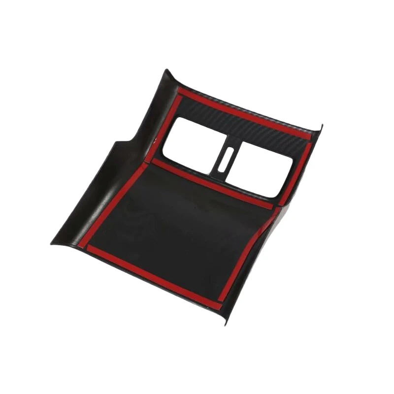 

For Mazda 3 M3 2019 2020 Carbon Style Accesorios Car armrest Box Rear Air Conditioner Outlet Frame Cover Trim Interior Mouldings