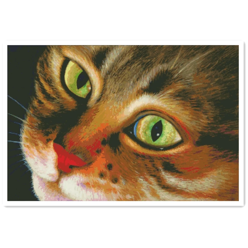 

The cat cross stitch package animal 18ct 14ct 11ct cloth cotton thread embroidery DIY handmade needlework