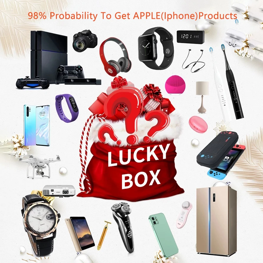 

Lucky Mystery Box 100% Surprise Box Christmas Gift Box Personalized Valentines Day Birthday Electronics Gift for Boyfriend Adult