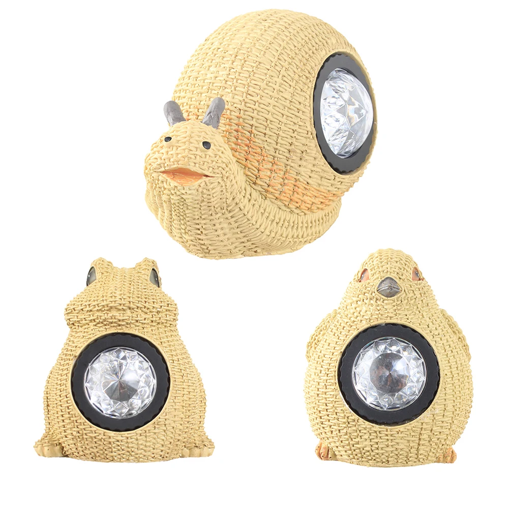 

LED Solar Lamp Toad/Snail/Bird Figurine Lamp Resin Craft Outdoor Garden Lawn Yard Art Ornament Lanscaping Light