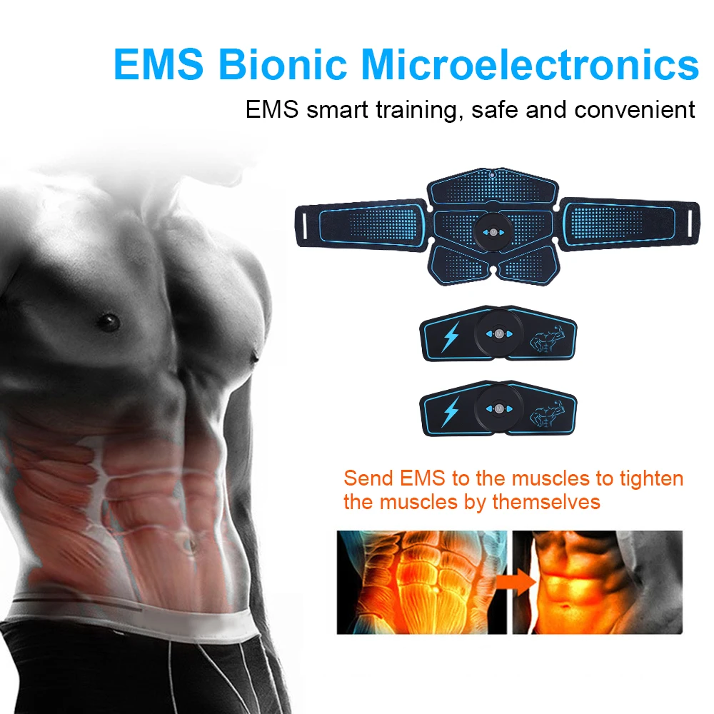EMS Смарт мышечный Стимулятор ABS брюшной тренажер для мышц тела Фитнес бедер