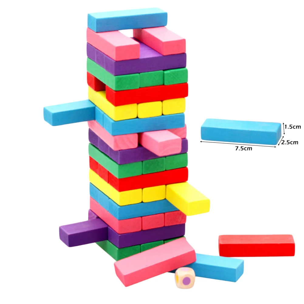 

Creative Novel Wooden Digital Jenga Building Block Brain Game Toy Fashion Children Entertainment Intelligence Interaction Toys
