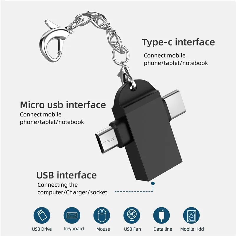 

OTG Adapter Micro USB and Type C to USB 3.0 Converter Android Phone Data Transfer Adapter Connector for andriod phones