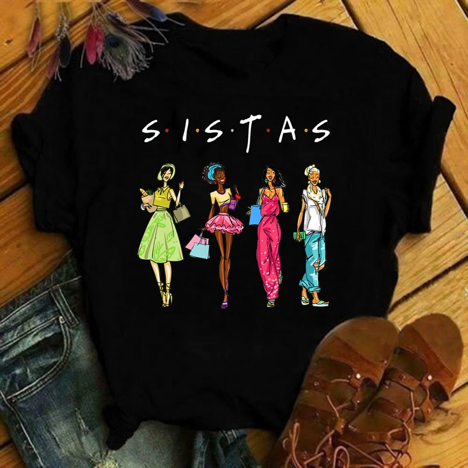 

Black Queen Sunflower Hair Afro Women Melanin T-shirt Tops T-Shirt Woman Tshirts Kawaii Clothes Ropa Para Mujeres De Moda 2021