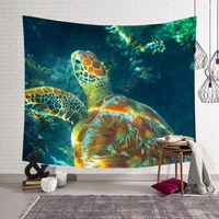 sea turtle tapestry 3d all over printed tapestrying rectangular home decor wall hanging 02