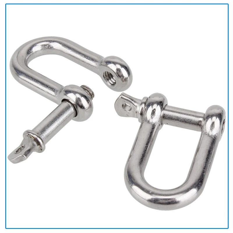 5 шт. D Скоба из нержавеющей стали 304 разрывная нагрузка 60 520 кг такелаж крюк